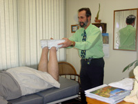 Dr Burdi & Patient Leg Check